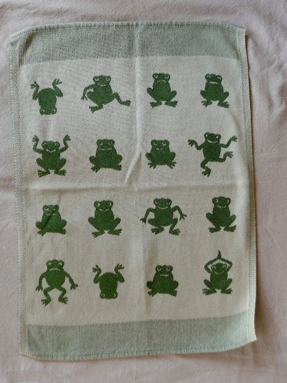 Set of three Ekelund Master Weavers Cotton Kitchen Towels – Cow, Frog and Owl